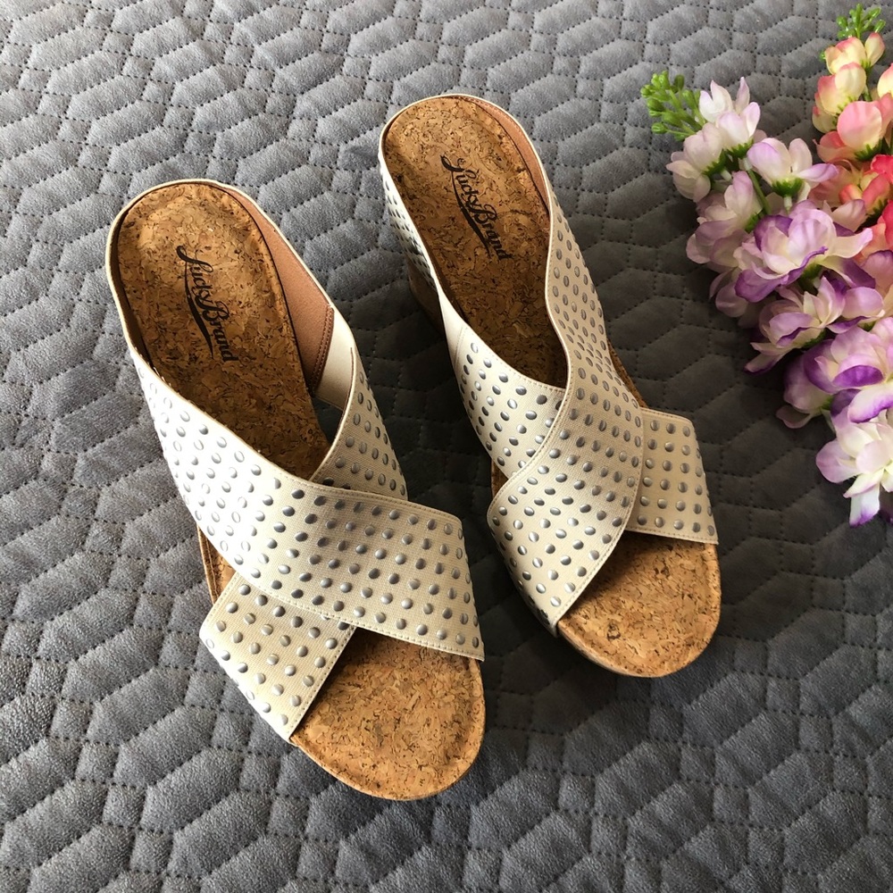 Lucky Brand Miller 2 Wedge Sandals 8.5M/ 381/2